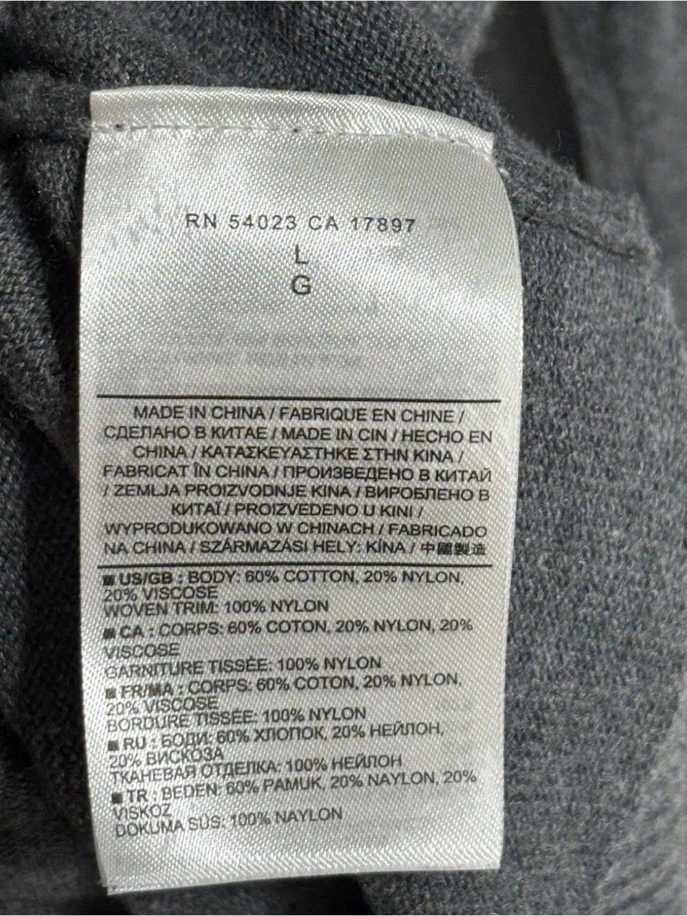 Banana Republic Sweater Jacket Men L Chest Arm Pockets Gray Full Zip Stretch
